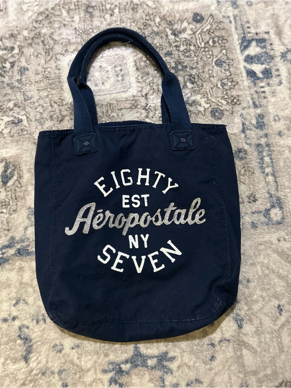 Aeropostale Navy Logo Tote Bag